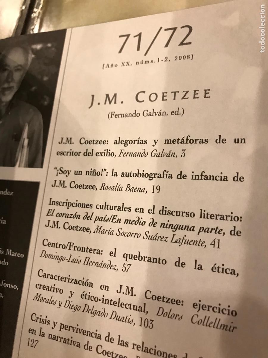 Libros de segunda mano: J. M. Coetzee. P&aacute;ginas 71/ 72. - Foto 3