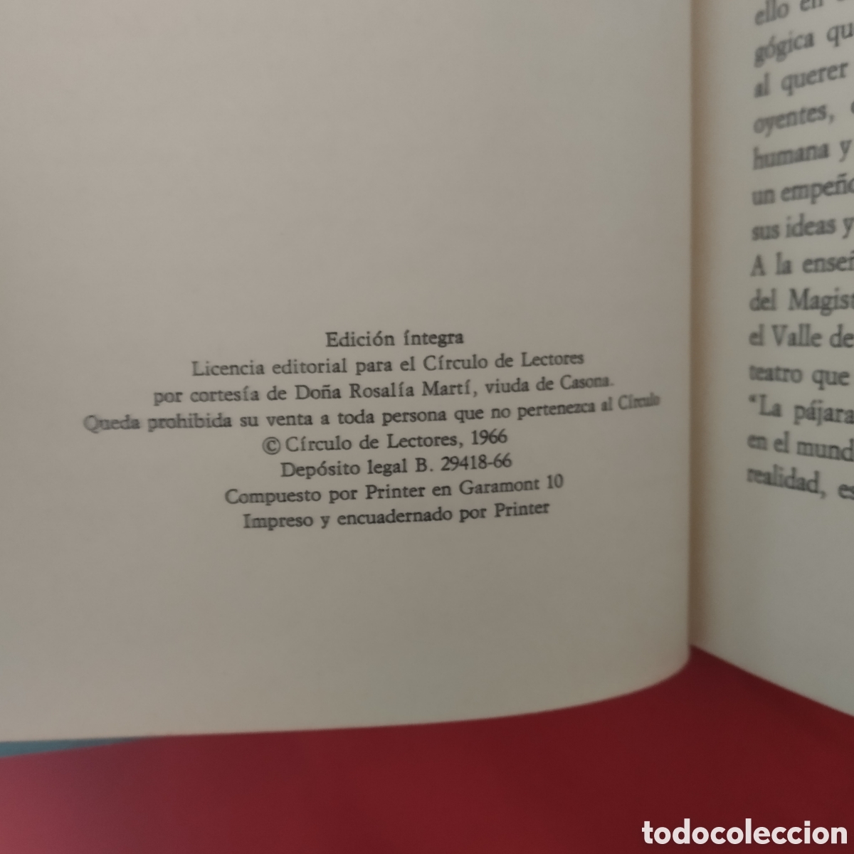 Libros de segunda mano: LA DAMA DEL ALBA, ALEJANDRO CASONA. CIRCULO DE LECTORES 1966. - Foto 2