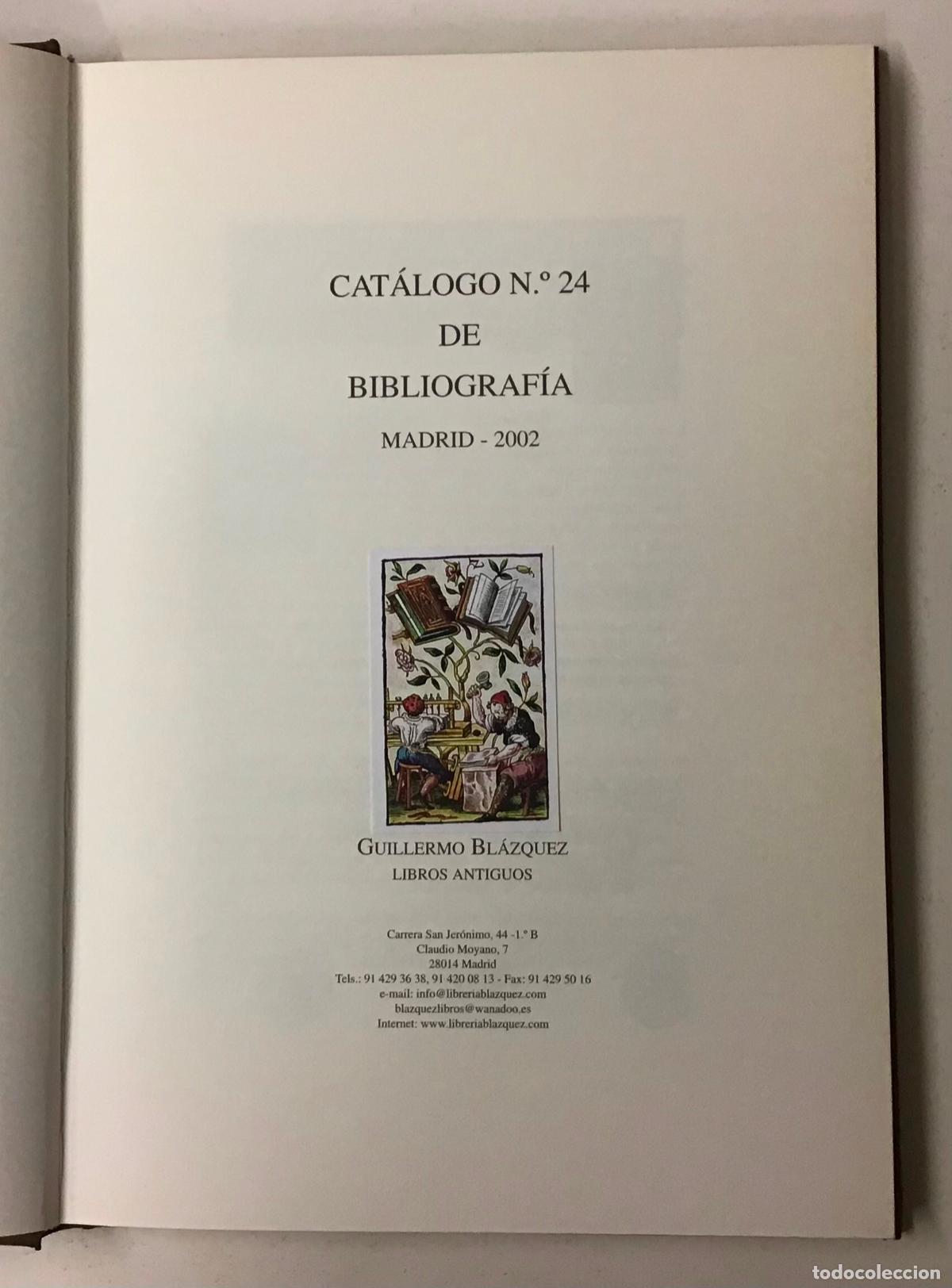 Libros de segunda mano: CAT&Aacute;LOGO N&ordm; 24 DE BIBLIOGRAF&Iacute;A. - [CAT&Aacute;LOGO]. - Foto 1