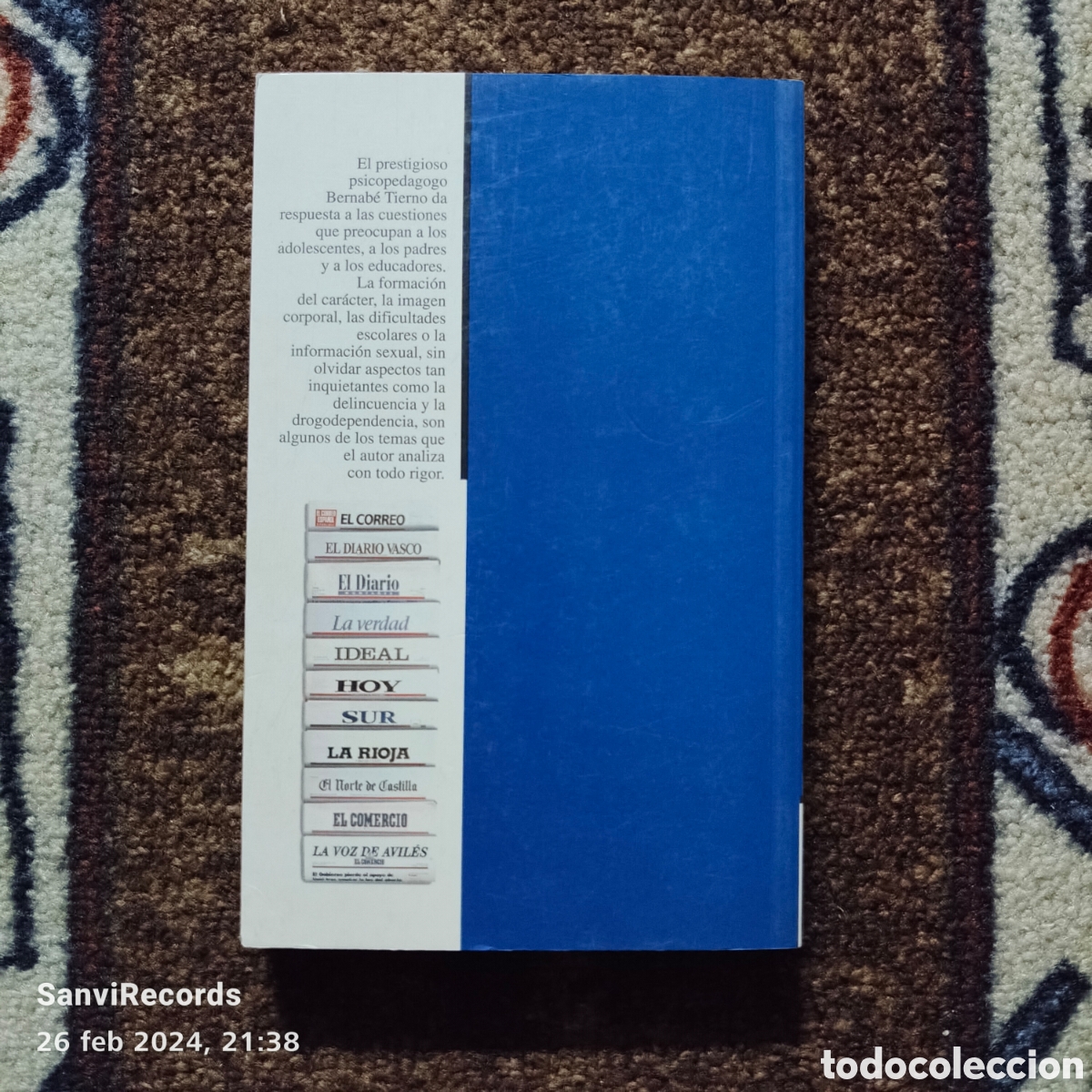 Libros de segunda mano: ADOLESCENTES, LAS 100 PREGUNTAS CLAVE (BERNAB&Eacute; TIERNO) - Foto 2