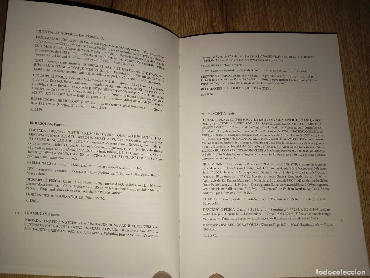 Libros de segunda mano: Fons antic de la biblioteca valenciana Bas Carbonell - Foto 4