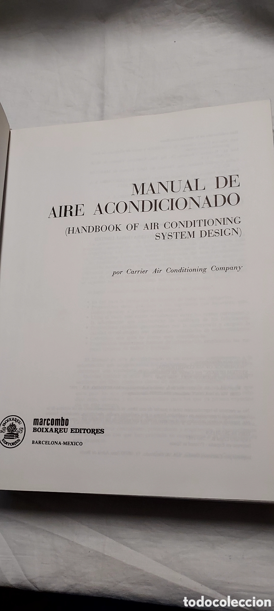 Libros de segunda mano: MANUAL DE AIRE ACONDICIONADO.CARRIER.EDITORIAL MARCOMBO 1987 - Foto 6