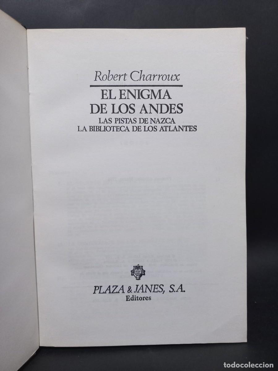 Libros de segunda mano: ROBERT CHARROUX - EL ENIGMA DE LOS ANDES - 1976 - Foto 2