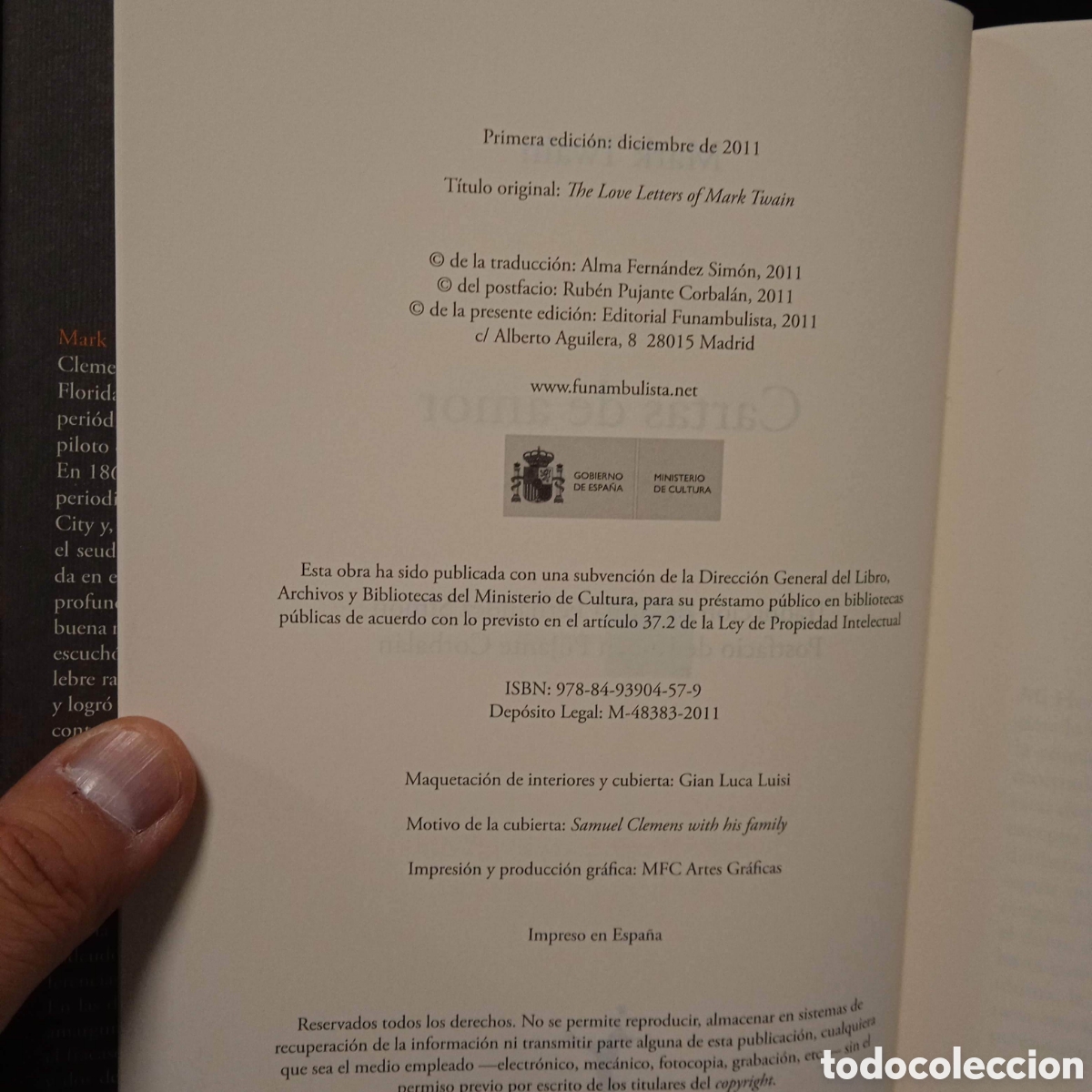 Libros de segunda mano: CARTAS DE AMOR - MARK TWAIN - FUNAMBULISTA 2011 #8466 - Foto 4