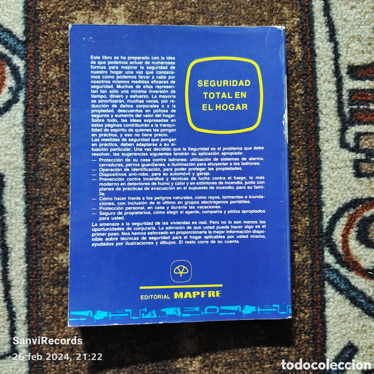 Libros de segunda mano: SEGURIDAD TOTAL EN EL HOGAR (EDITORIAL MAPFRE) - Foto 2