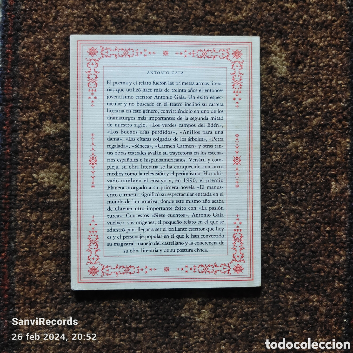 Libros de segunda mano: SIETE CUENTOS (ANTONIO GALA) - Foto 2