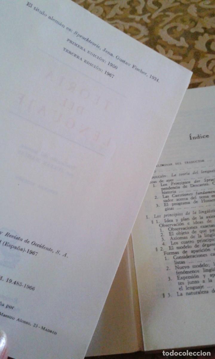 Libros de segunda mano: TEORIA DEL LENGUAJE KARL BUHLER - Foto 2