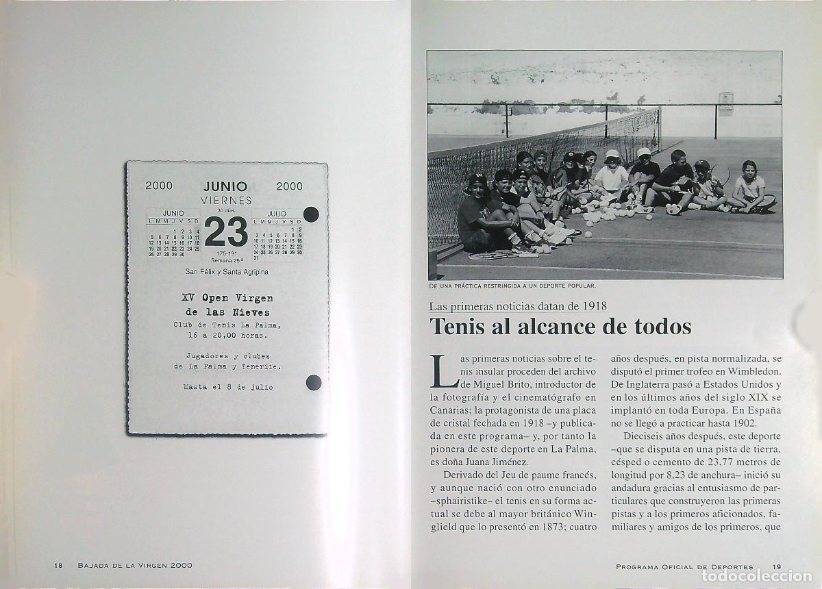 Libros de segunda mano: DEPORTES BAJADA DE LA VIRGEN PROGRAMA OFICIAL - 2000 - LA PALMA - CANARIAS - Foto 3