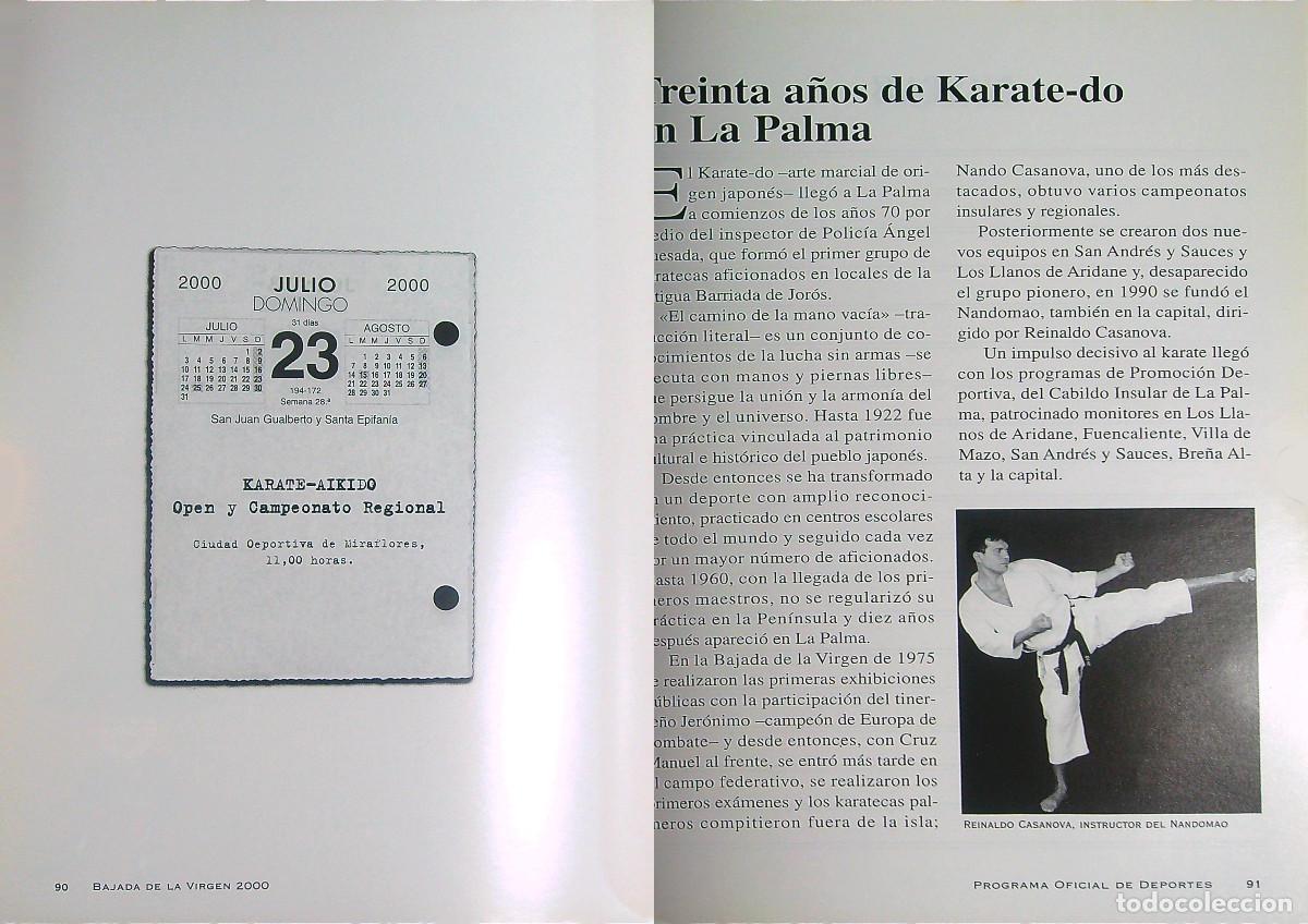 Libros de segunda mano: DEPORTES BAJADA DE LA VIRGEN PROGRAMA OFICIAL - 2000 - LA PALMA - CANARIAS - Foto 5