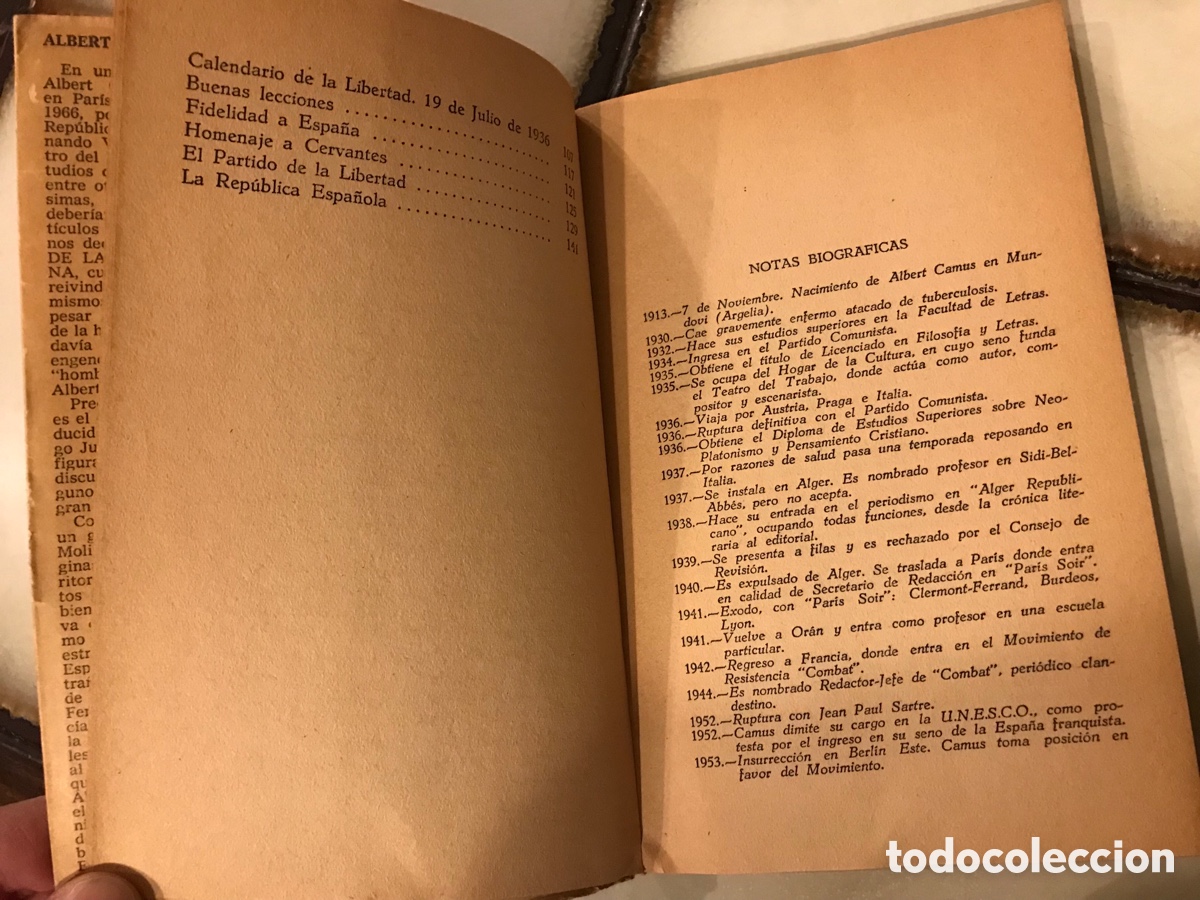 Libros de segunda mano: &iexcl;Espa&ntilde;a libre! Albert Camus. Impreso en M&eacute;xico. 1966 - Foto 8