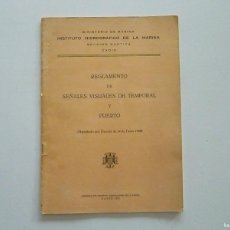 Libros de segunda mano: REGLAMENTO DE SEÑALES VISUALES DE TEMPORAL Y PUERTO 1971 CADIZ INSTITUTO HIDROGRAFICO DE LA MARINA