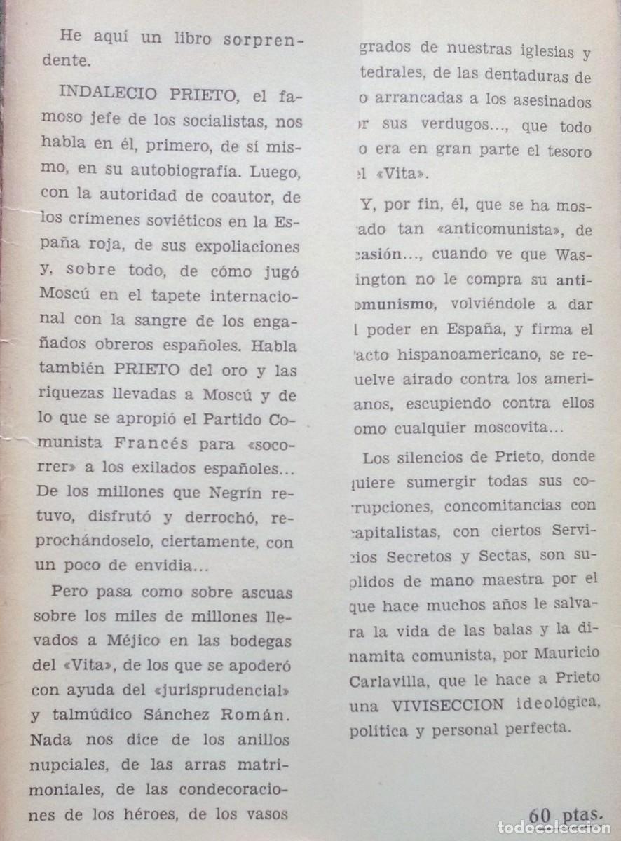 Libros de segunda mano: YO Y MOSC&Uacute; - INDALECIO PRIETO. - Foto 2