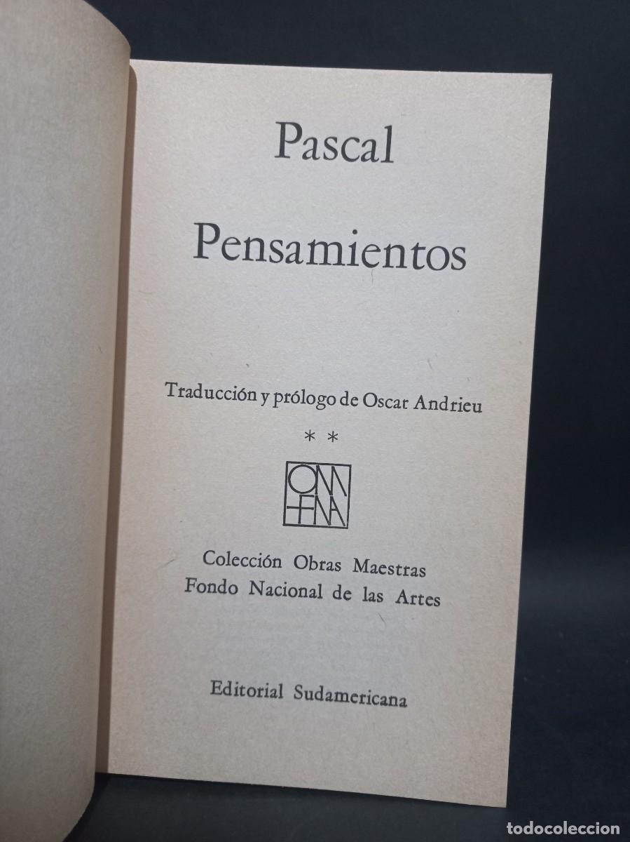 Libros de segunda mano: PASCAL - PENSAMIENTOS - PRIMERA EDICI&Oacute;N - 1971 - Foto 2