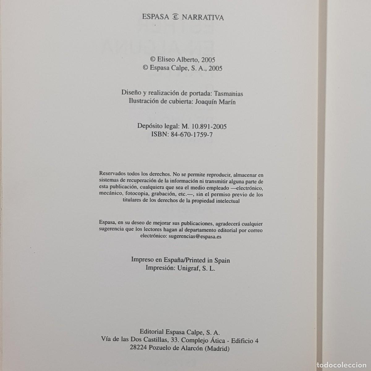 Libros de segunda mano: ESTHER EN ALGUNA PARTE - ELISEO ALBERTO - ESPASA / 587 - Foto 4