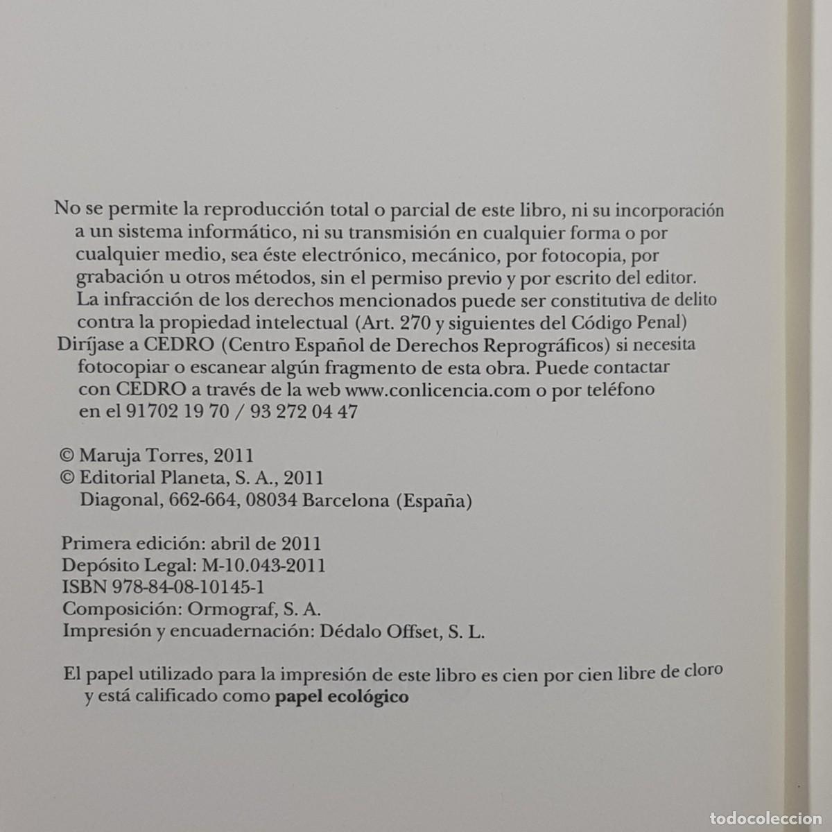 Libros de segunda mano: MARUJA TORRES - F&Aacute;CIL DE MATAR - PLANETA / 588 - Foto 4