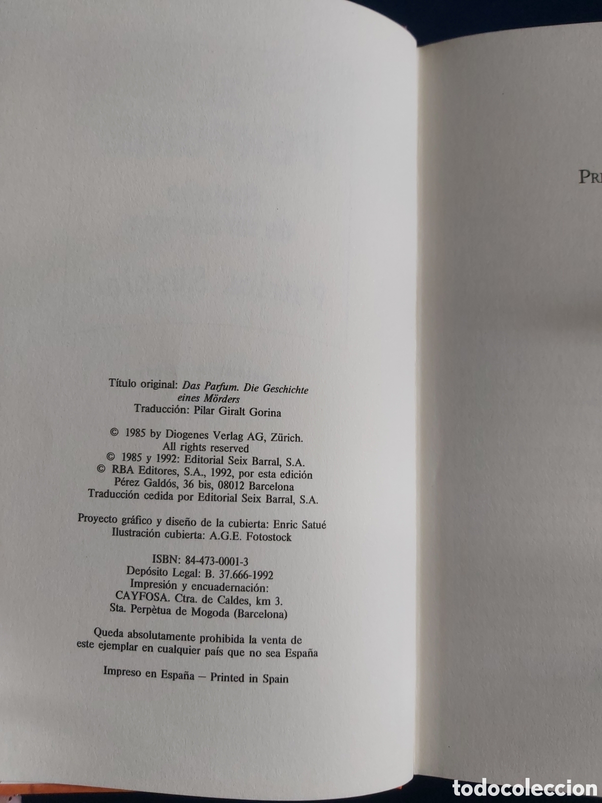 Libros de segunda mano: EL PERFUME # PATRICK S&Uuml;SKIND # RBA 1992 - Foto 4