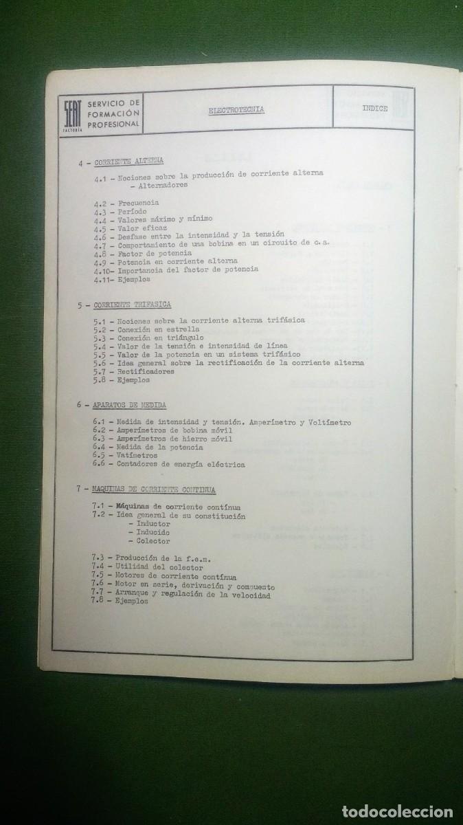 Libros de segunda mano: ELECTROTECNIA - SEAT - CENTRO DE FORMACI&Oacute;N PROFESIONAL. - Foto 3