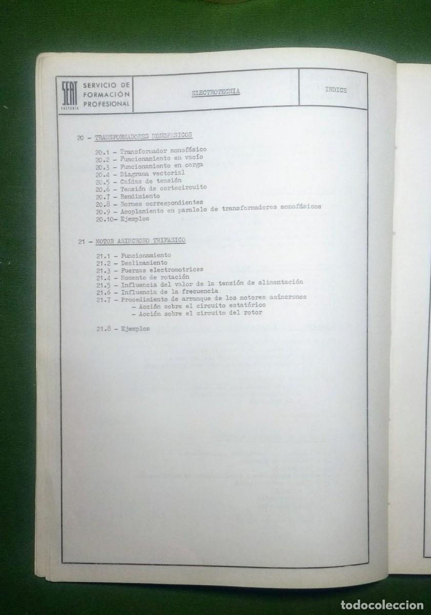 Libros de segunda mano: ELECTROTECNIA - SEAT - CENTRO DE FORMACI&Oacute;N PROFESIONAL. - Foto 7