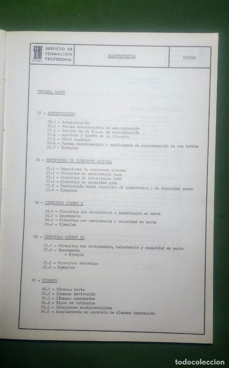 Libros de segunda mano: ELECTROTECNIA - SEAT - CENTRO DE FORMACI&Oacute;N PROFESIONAL. - Foto 8
