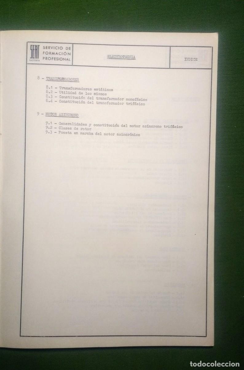 Libros de segunda mano: ELECTROTECNIA - SEAT - CENTRO DE FORMACI&Oacute;N PROFESIONAL. - Foto 4