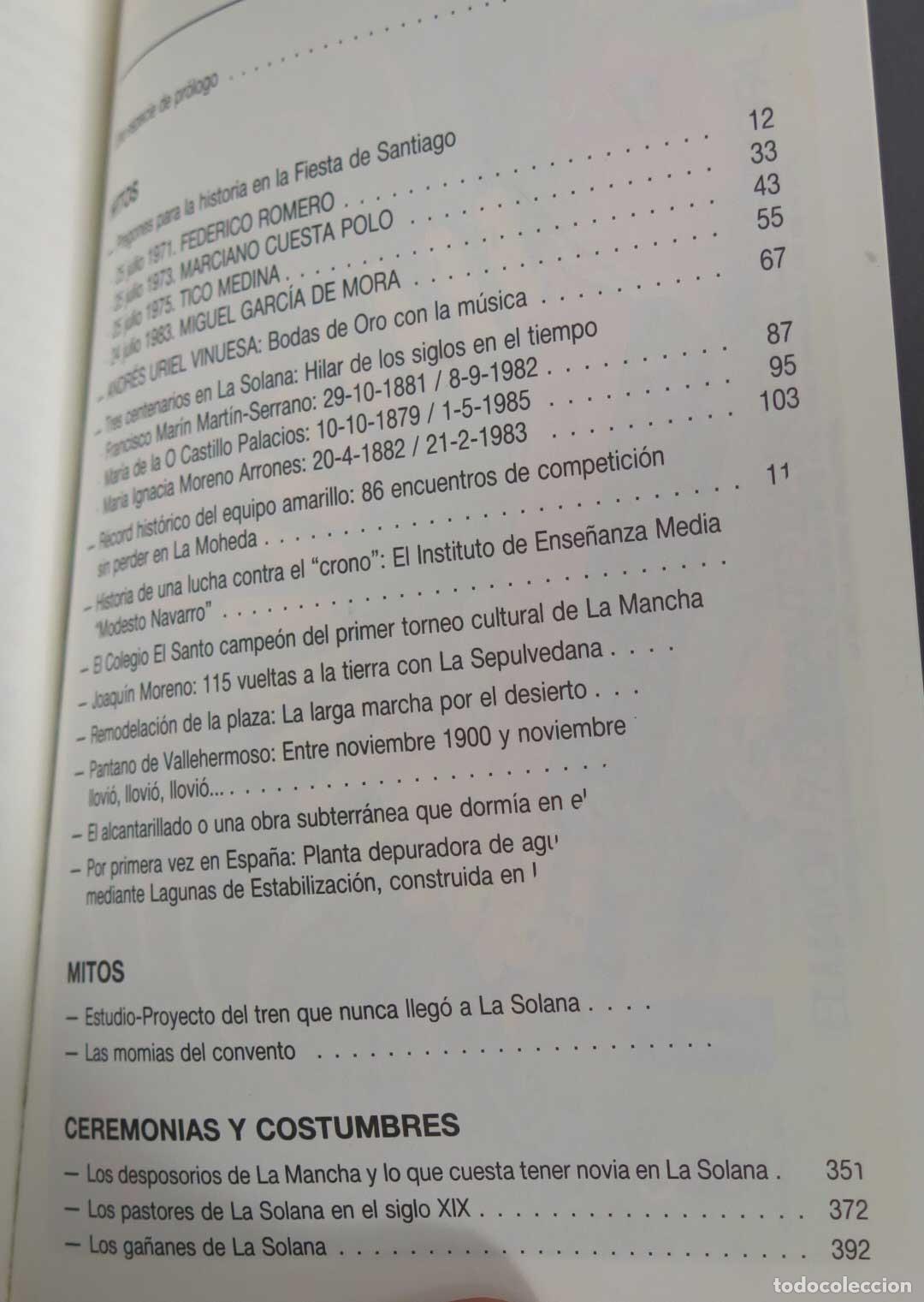 Libros de segunda mano: La Solana: Hitos, mitos, ceremonias y costumbres - Foto 3