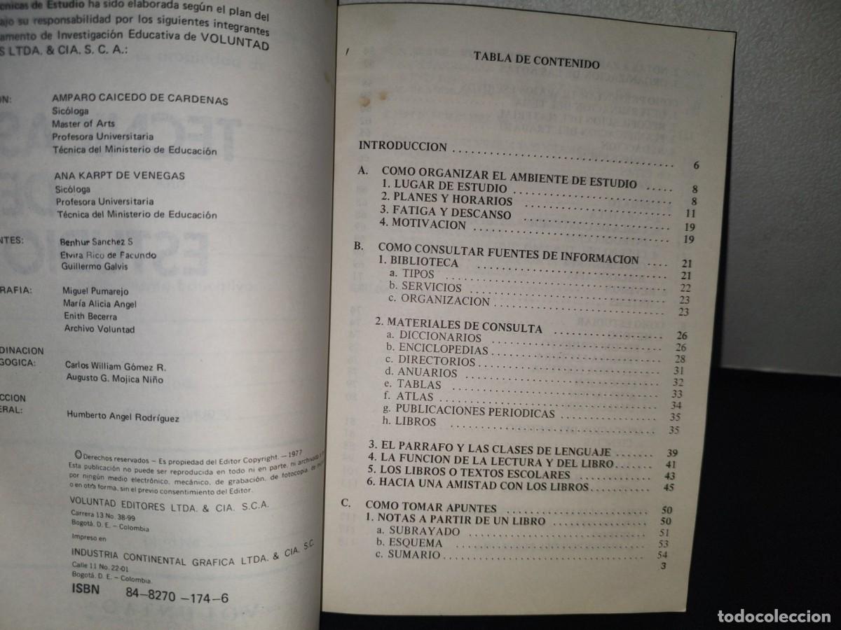 Libros de segunda mano: 96- T&Eacute;CNICAS DE ESTUDIO - VOLUNTAD EDITORES - Foto 4