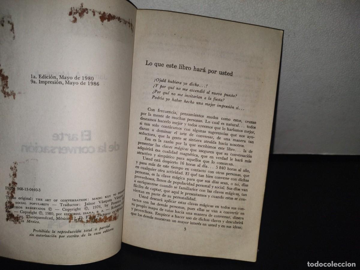 Libros de segunda mano: 96- EL ARTE DE LA CONVERSACI&Oacute;N - JAMES A. MORRIS - Foto 5