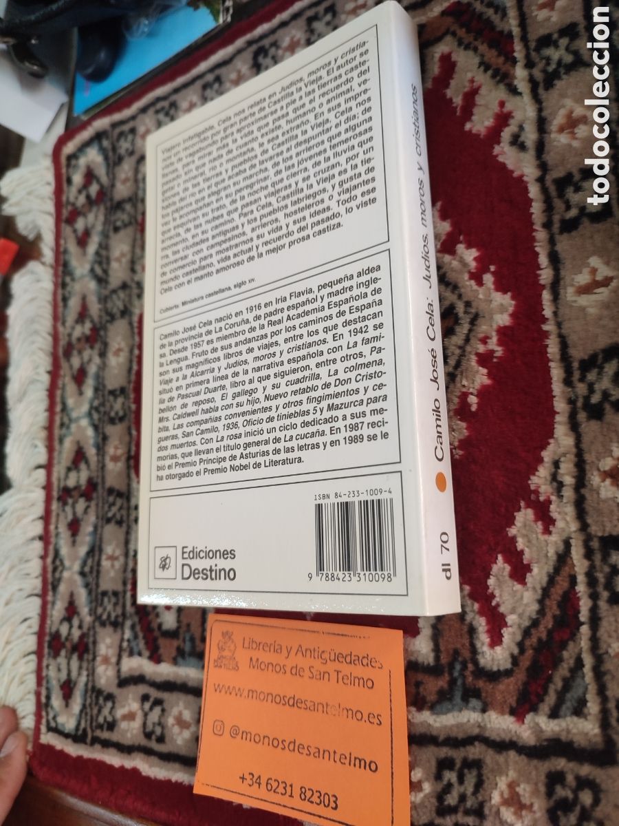 Libros de segunda mano: Camilo Jos&eacute; Cela Jud&iacute;os Moros y Cristianos - Foto 2