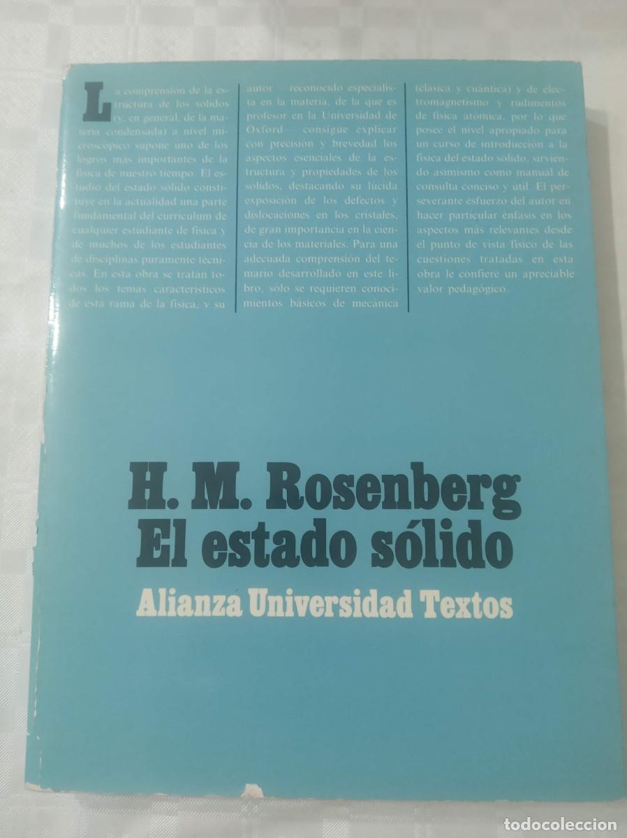 Libros de segunda mano: EL ESTADO SOLIDO ( H. M. ROSENBERG ) - Foto 1