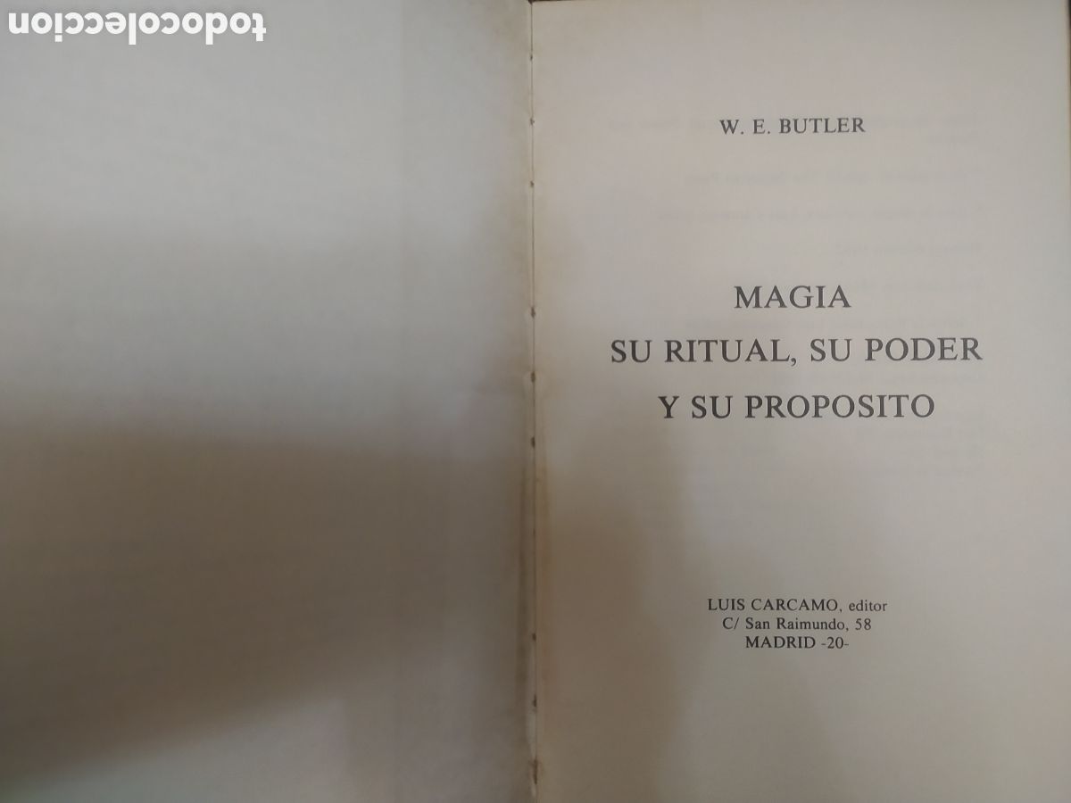 Libros de segunda mano: Magia su rituales poder y su prop&oacute;sito W. E. Butler - Foto 3