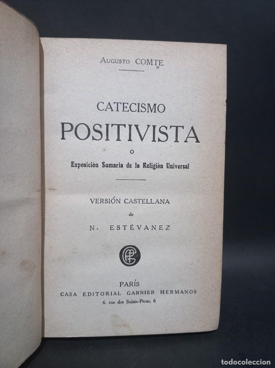Libros de segunda mano: AUGUSTO COMTE - CATECISMO POSITIVISTA - PRIMERA EDICI&Oacute;N EN ESPA&Ntilde;OL - Foto 1