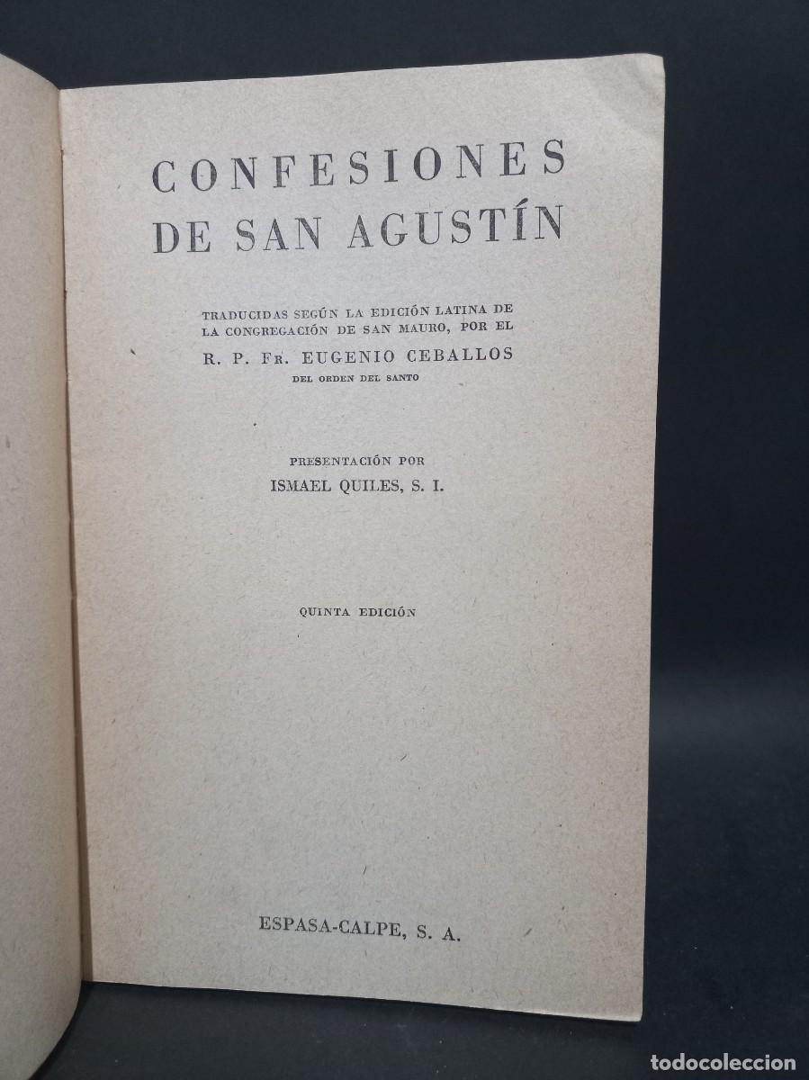 Libros de segunda mano: SAN AGUST&Iacute;N - CONFESIONES - 1965 - Foto 2