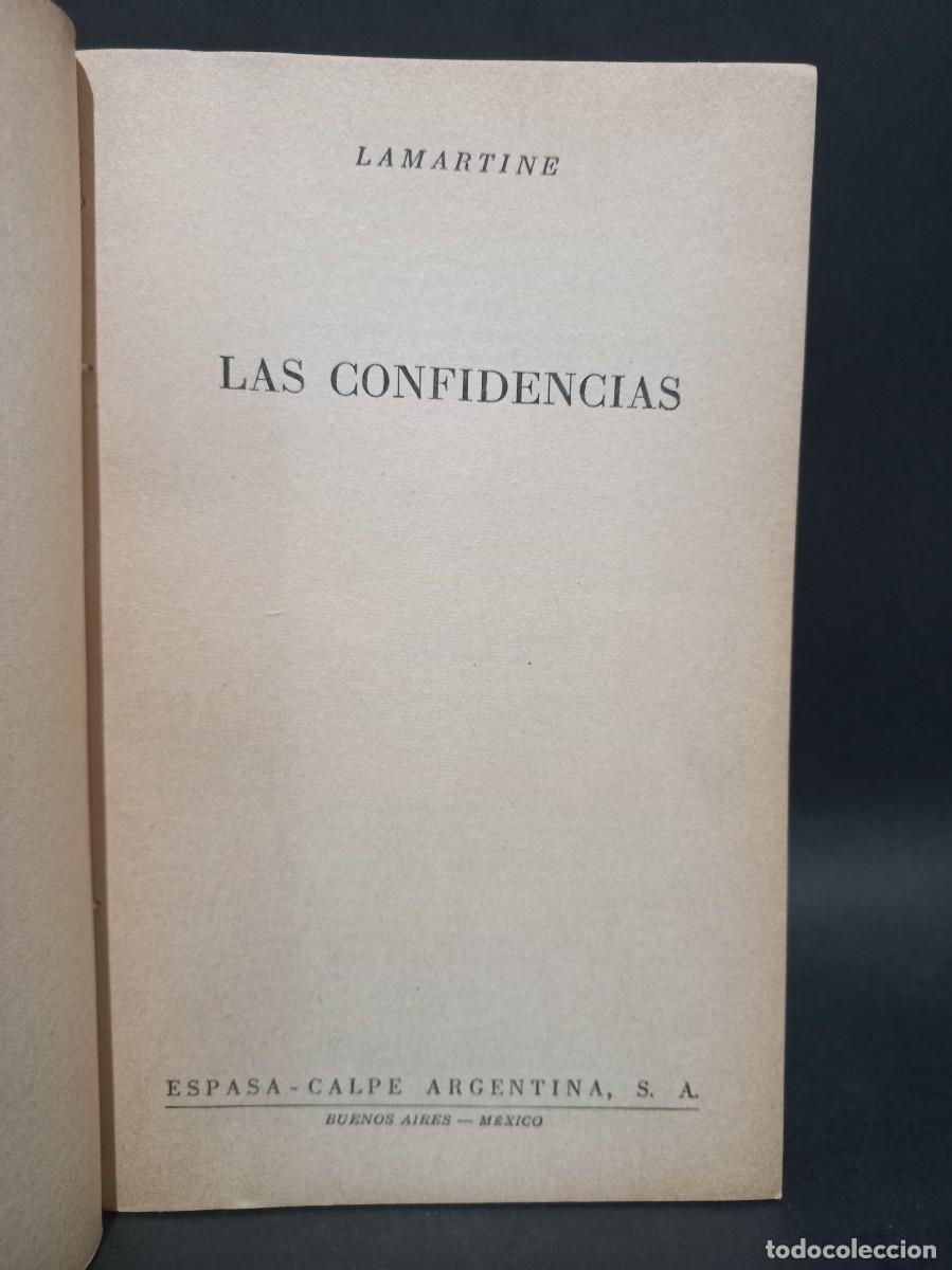 Libros de segunda mano: ALFONSO DE LAMARTINE - LAS CONFIDENCIAS - 1952 - Foto 2