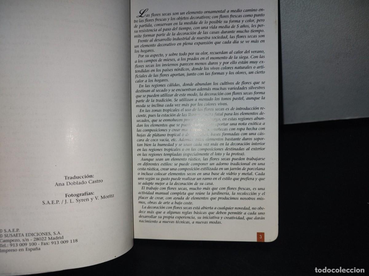 Libros de segunda mano: 96- COMPOSICIONES DE FLORES SECAS - SUSAETA EDICIONES - Foto 5