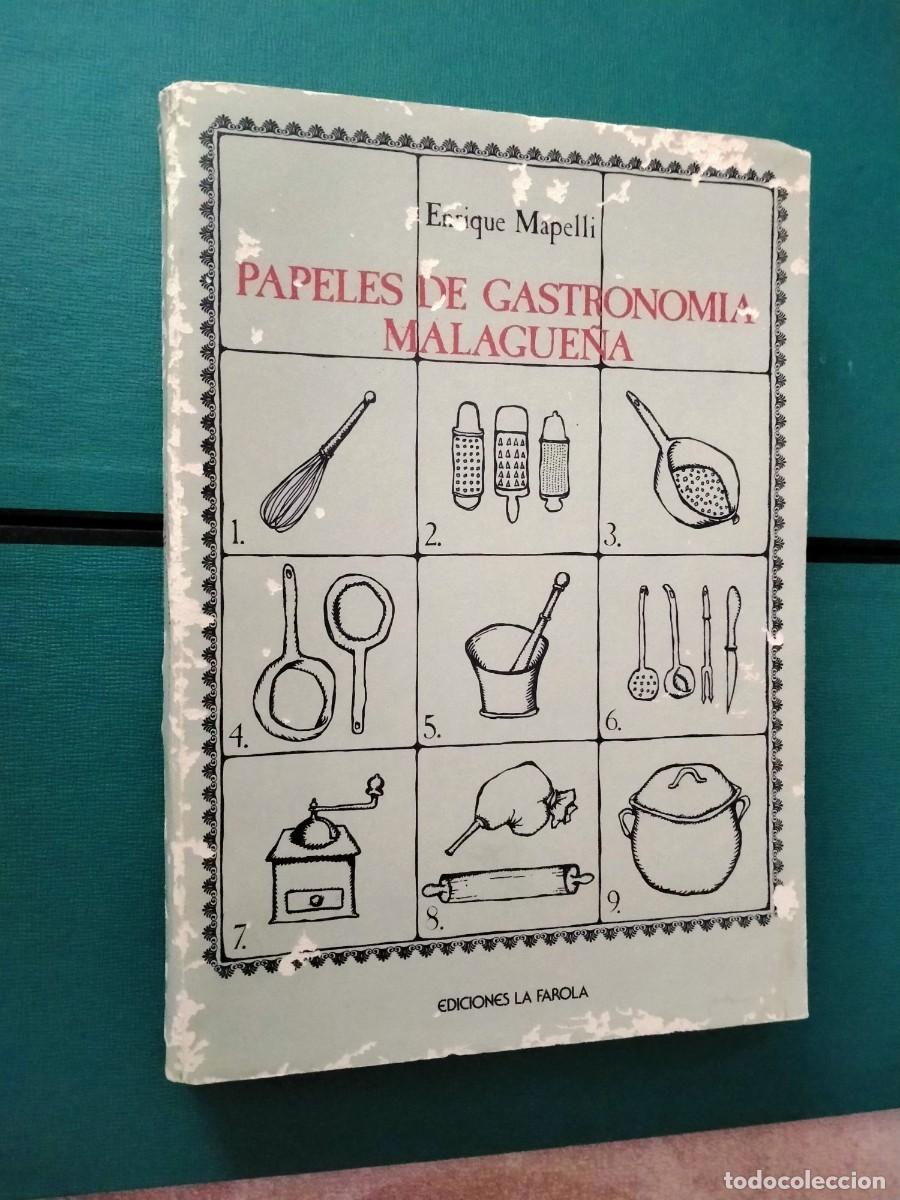 libro de recetas-papeles de gastronomia malague&ntilde;a
