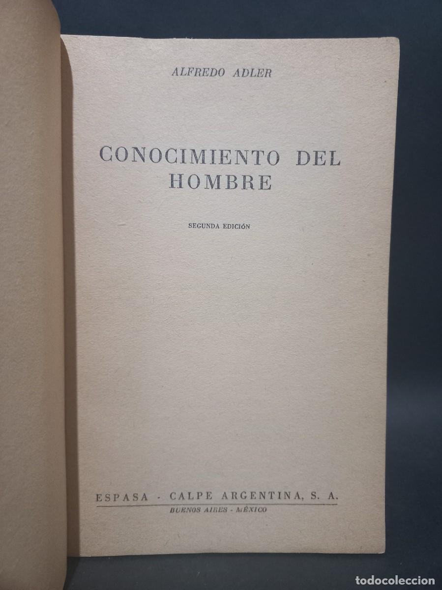 Libros de segunda mano: ALFREDO ADLER - CONOCIMIENTO DEL HOMBRE - 1948 - Foto 2