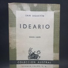Libros de segunda mano: SAN AGUSTÍN - IDEARIO - 1957