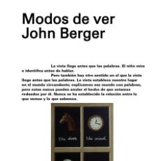 Libros de segunda mano: MODOS DE VER. - BERGER, JOHN.