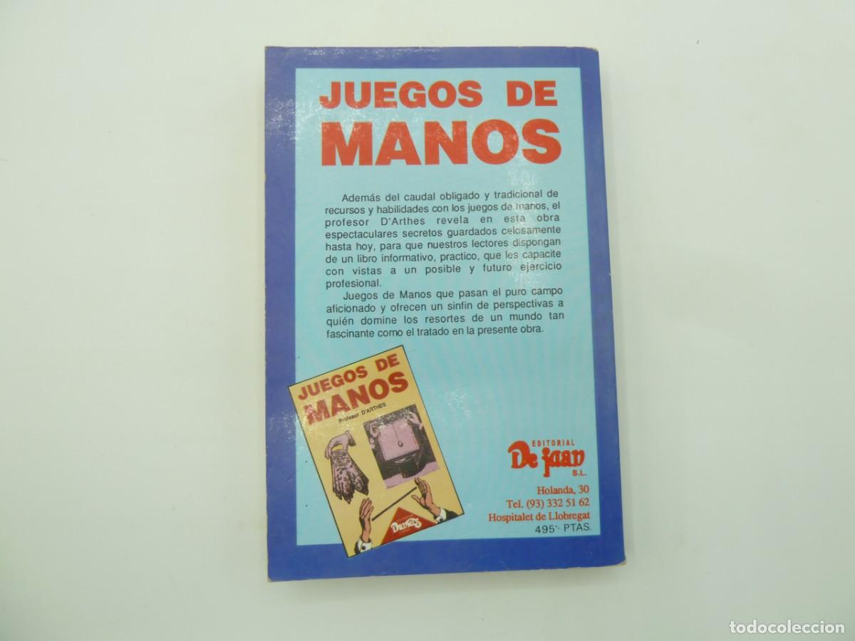 Libros de segunda mano: Juegos de manos. Profesor DArthes. 1989 - Foto 2