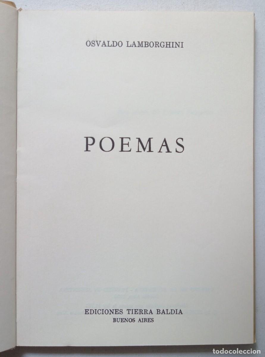 Libros de segunda mano: Lamborghini, Osvaldo - Poemas - Primera Edici&oacute;n - (1980) - Foto 2