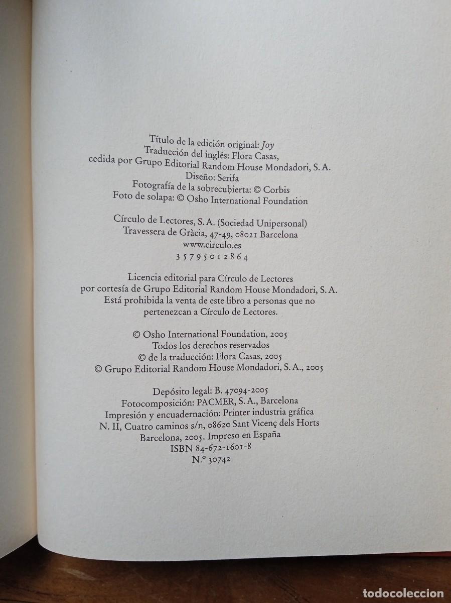 Libros de segunda mano: Osho Alegr&iacute;a - Foto 3