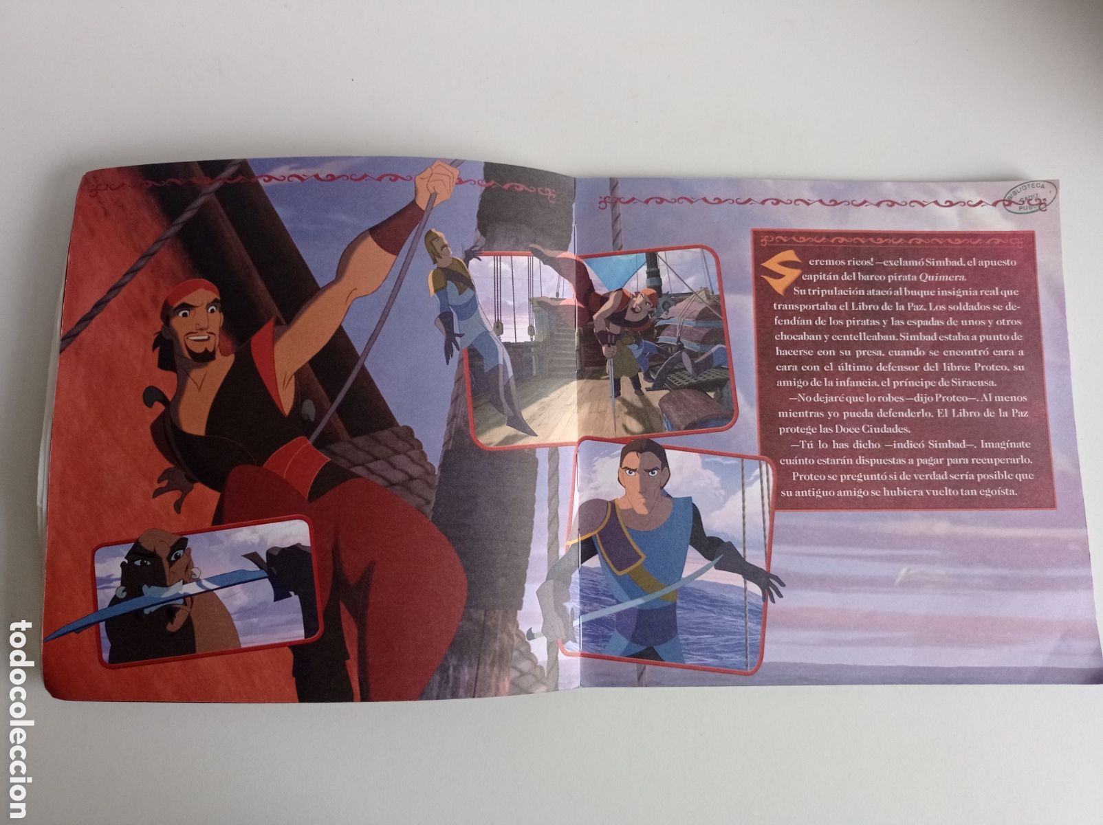 Libros de segunda mano: SIMBAD, LA LEYENDA DE LOS SIETE MARES, EDICIONES GAVIOTA, ESTADO ACEPTABLE - Foto 2