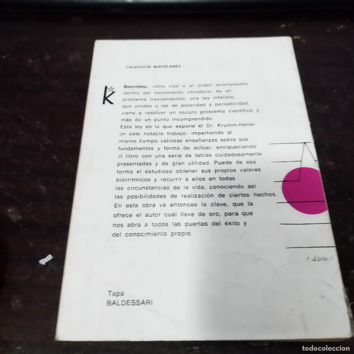 Libros de segunda mano: BIORRITMO / DR.KRUMM HELLER / VI-DESP KIER / - Foto 3