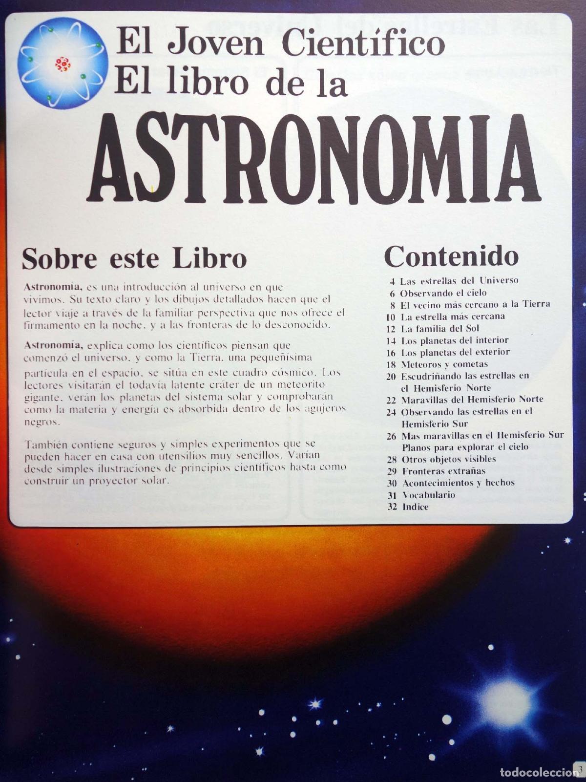 Libros de segunda mano: EL JOVEN CIENT&Iacute;FICO. EL LIBRO DE LA ASTRONOM&Iacute;A - Amarillo (Vvaa) Plesa, 1978. OFRT - Foto 3