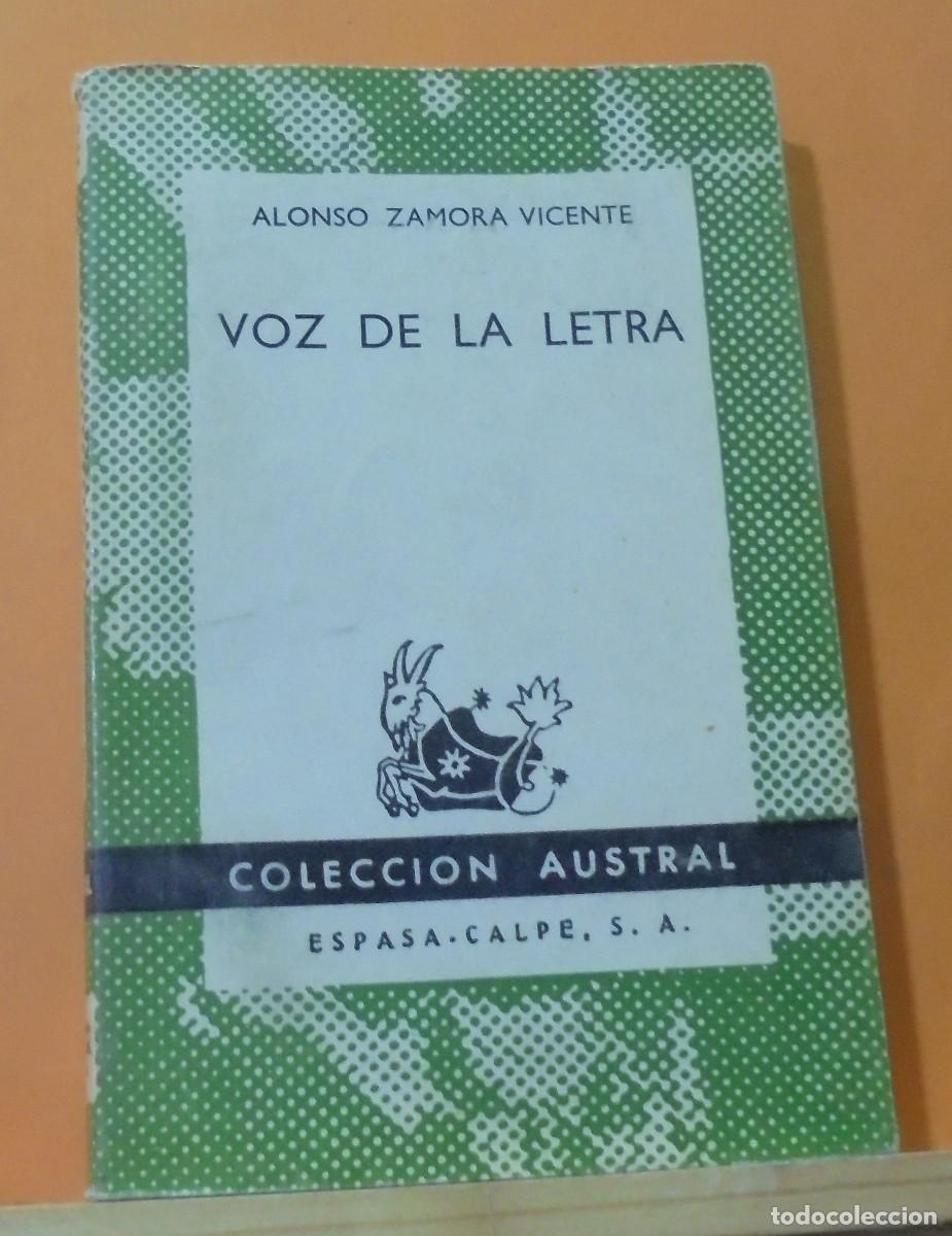 Libros de segunda mano: Voz de la letra. Alonso Zamora Vicente - Foto 1
