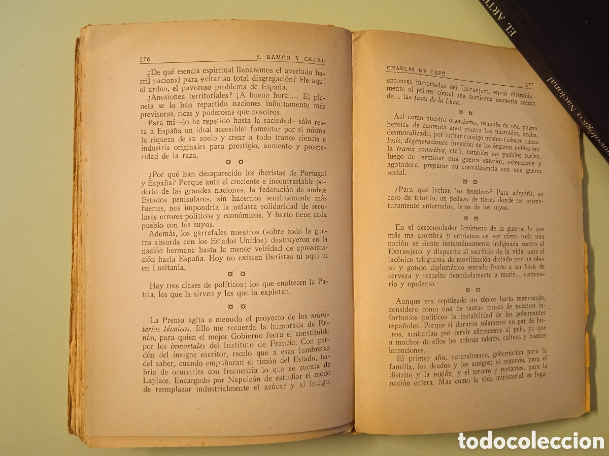 Libros de segunda mano: Charlas de Caf&eacute;. Santiago Ram&oacute;n y Cajal. - Foto 5