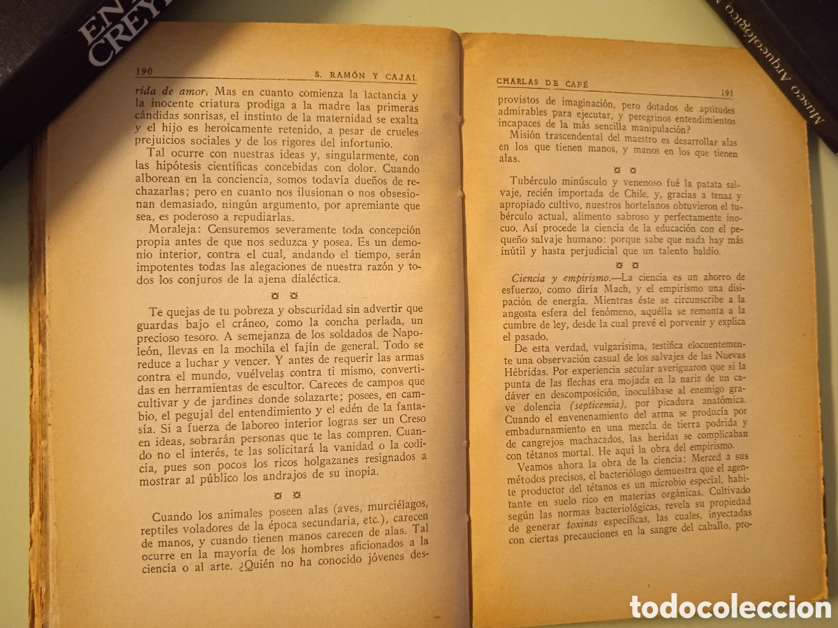 Libros de segunda mano: Charlas de Caf&eacute;. Santiago Ram&oacute;n y Cajal. - Foto 7