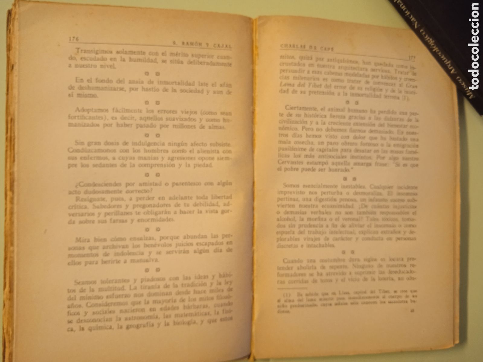 Libros de segunda mano: Charlas de Caf&eacute;. Santiago Ram&oacute;n y Cajal. - Foto 8