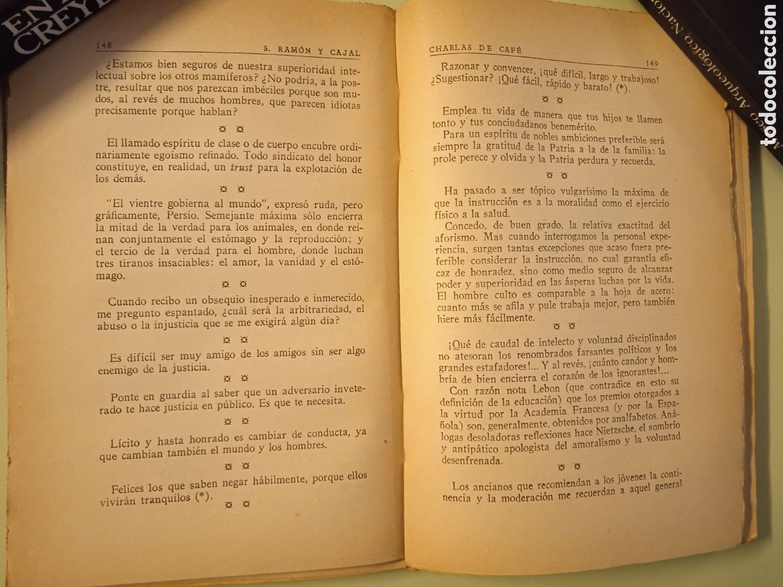 Libros de segunda mano: Charlas de Caf&eacute;. Santiago Ram&oacute;n y Cajal. - Foto 9