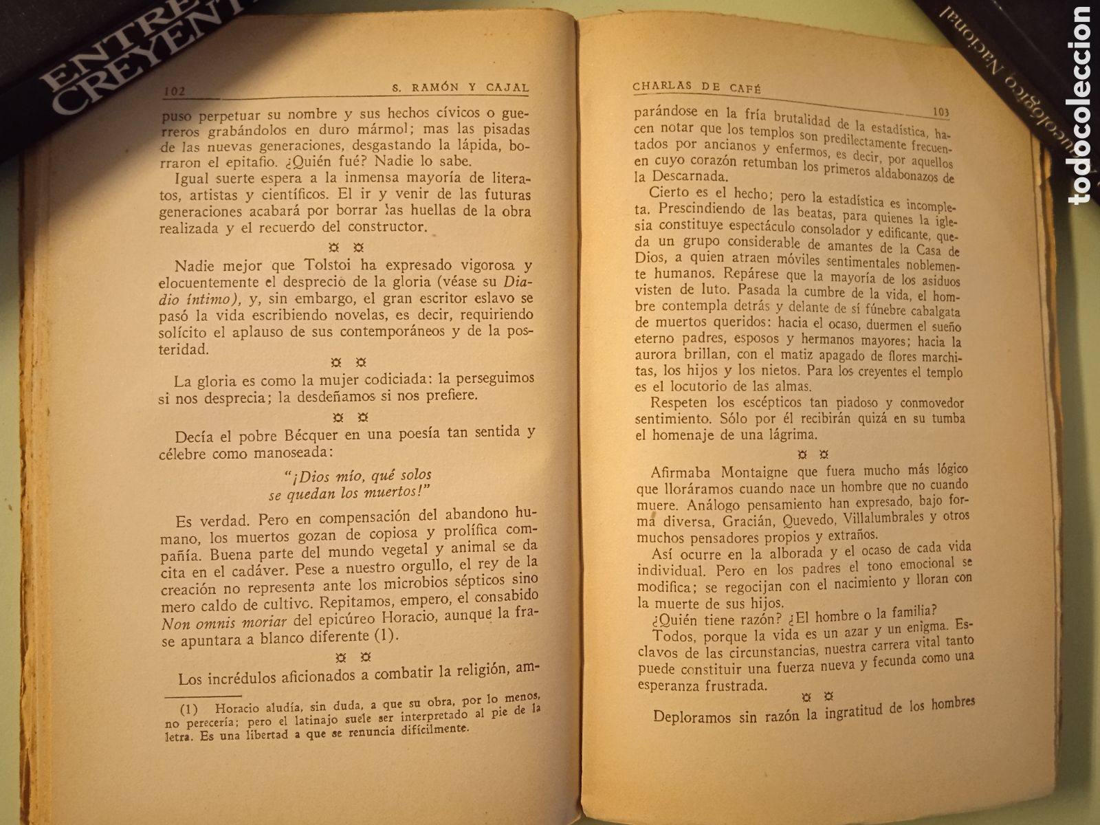 Libros de segunda mano: Charlas de Caf&eacute;. Santiago Ram&oacute;n y Cajal. - Foto 10